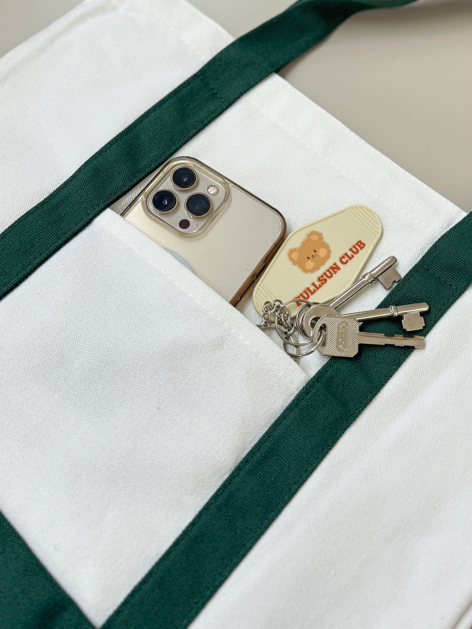 Everyday Pocket Canvas Tote Bag Door Gift