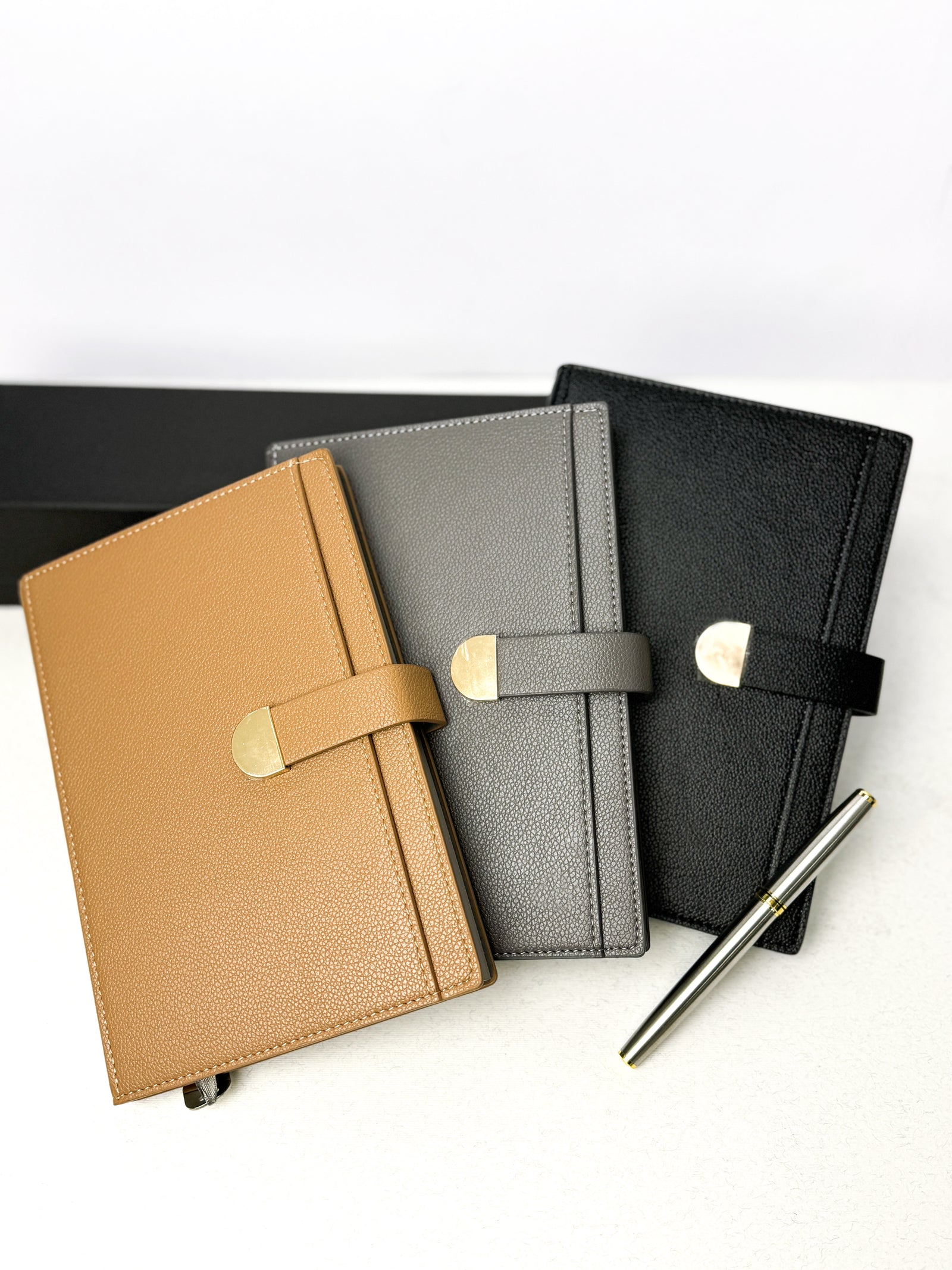 Classy Buckle A5 Notebook with Pen (4 Piece Set)