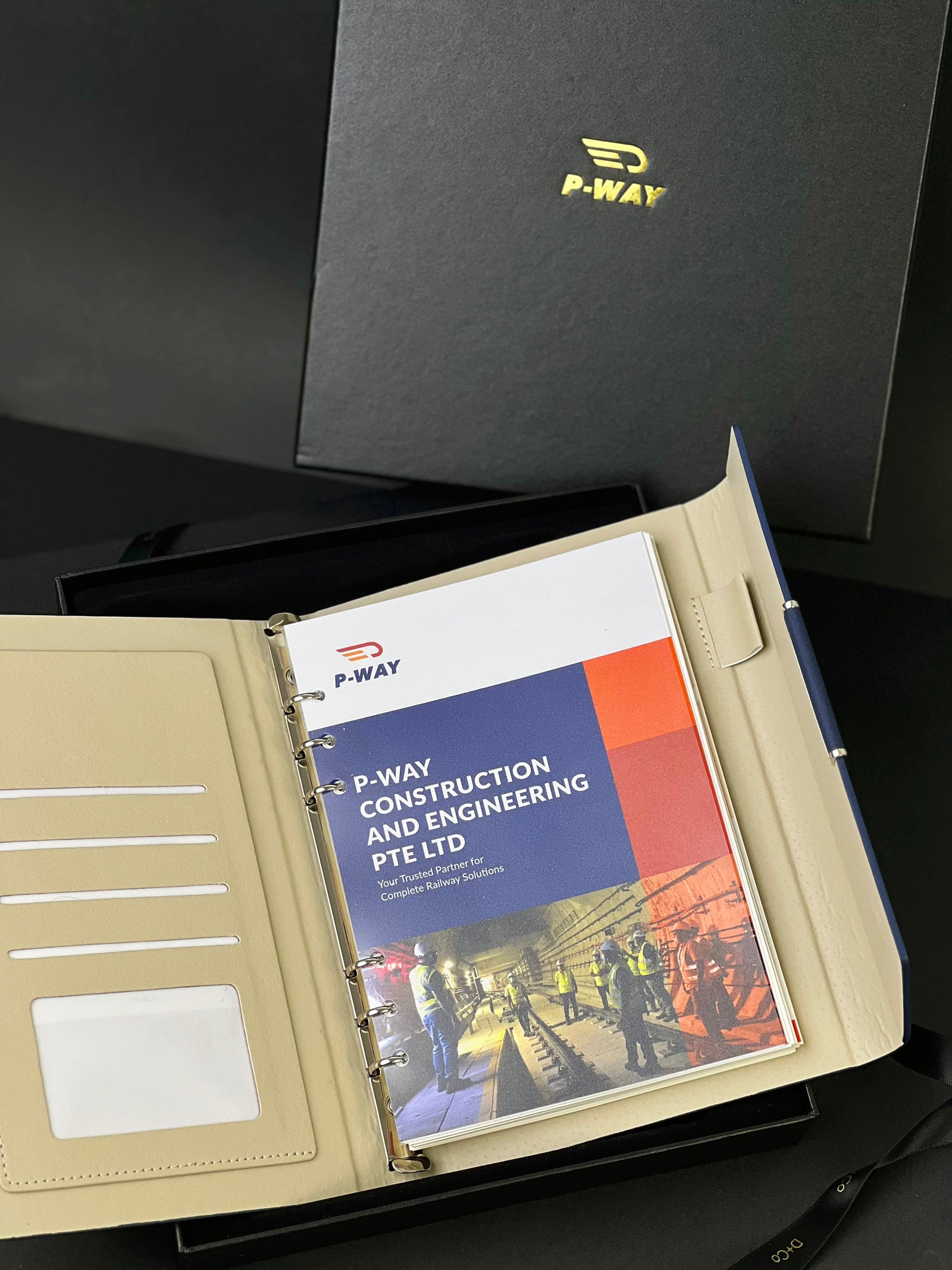 Classic Tri-fold Journal with Pen 2pc Box Set
