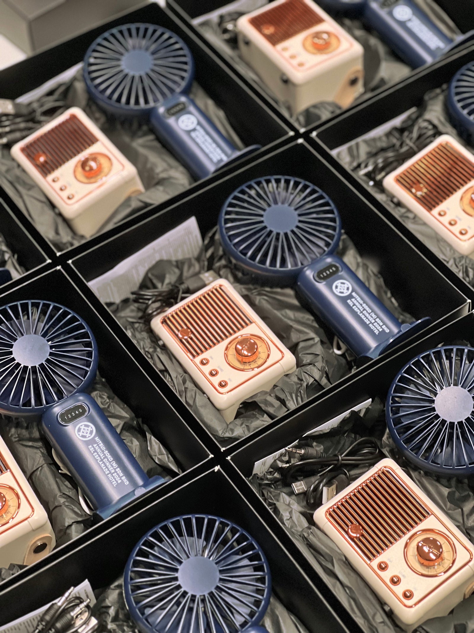 Retro Bluetooth Speaker & Handheld Fan (2 Piece Set)