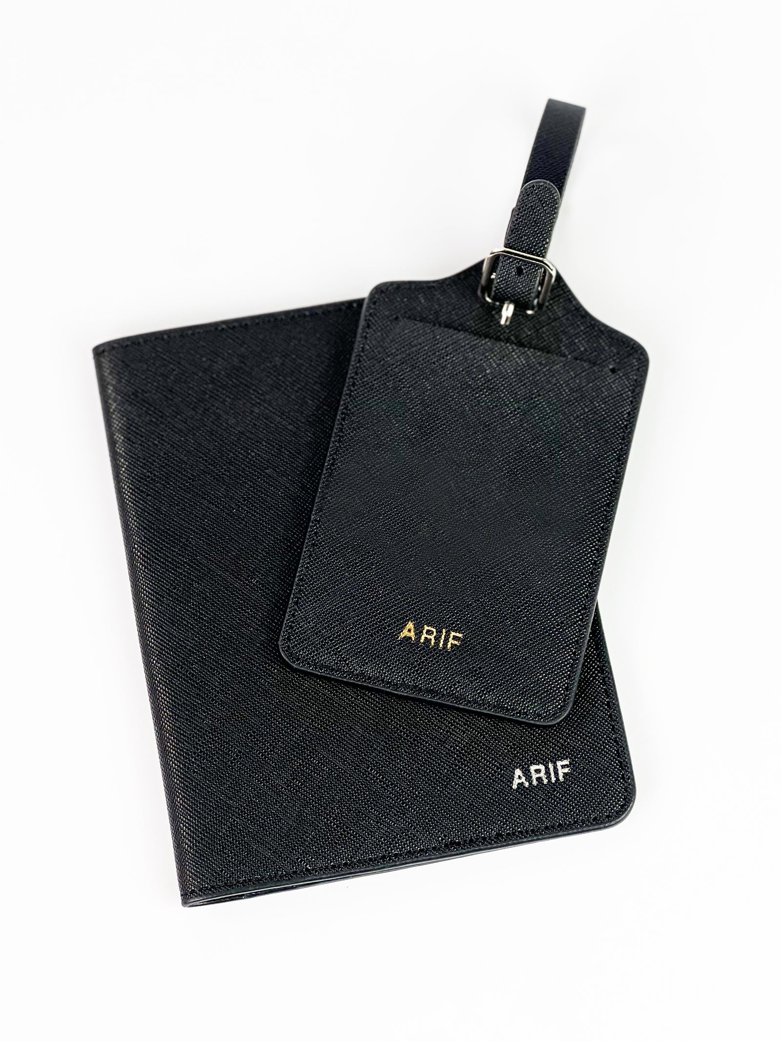 Journey Passport Holder with Luggage Tag (2 Piece Set) | Vegan Leather