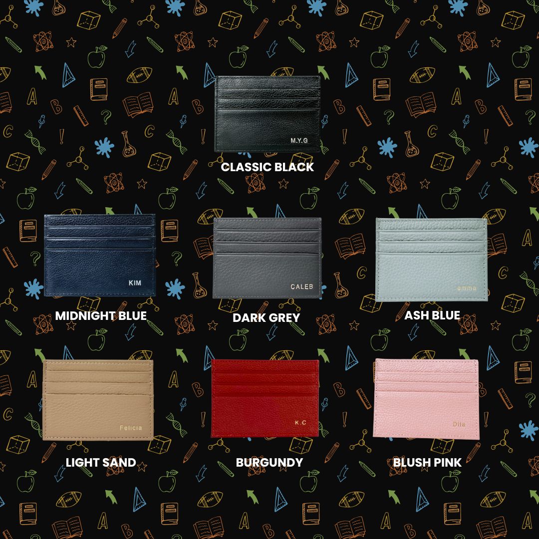 Teacher's Day Card Holder Gift - Serious Black