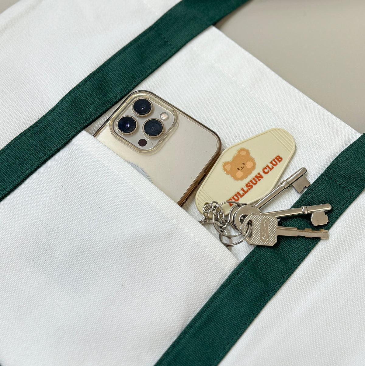 Everyday Pocket Canvas Tote Bag