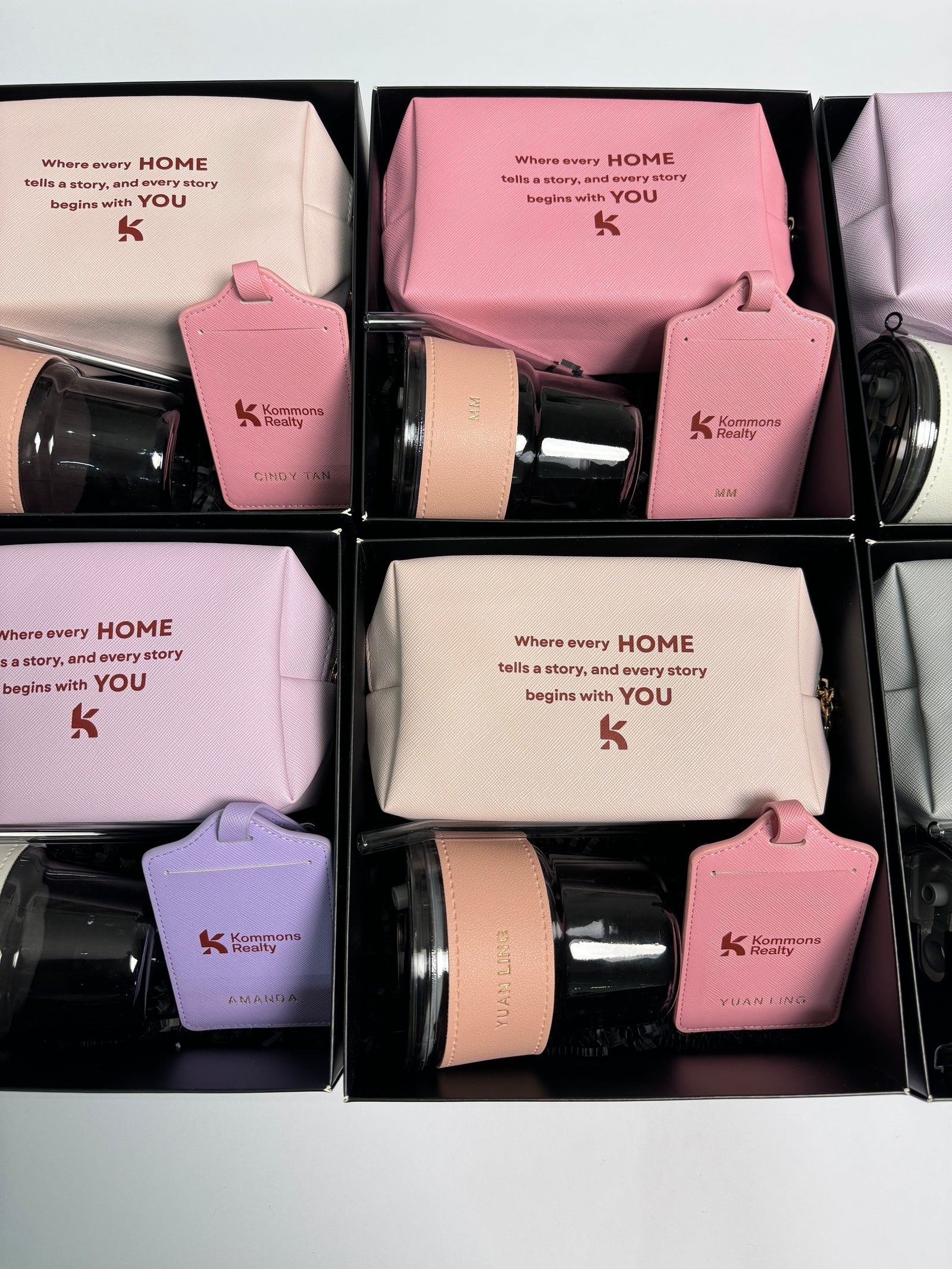 [On The Go] Personalised Glass Mug, Pouch & Luggage Tag 3pc Gift Set