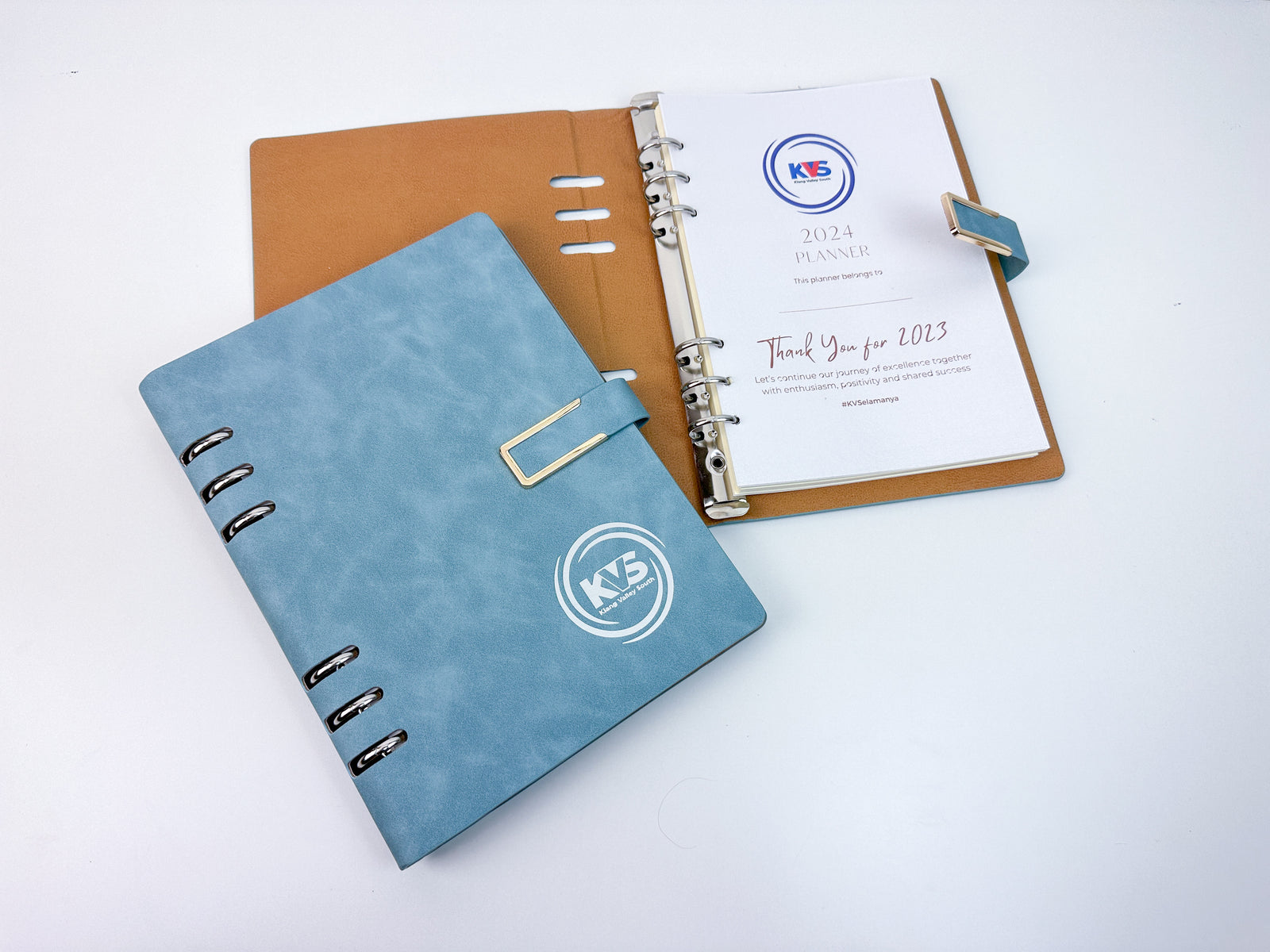 Terry Hard Cover Yearly Planner With Binder (With Magnetic Buckle)