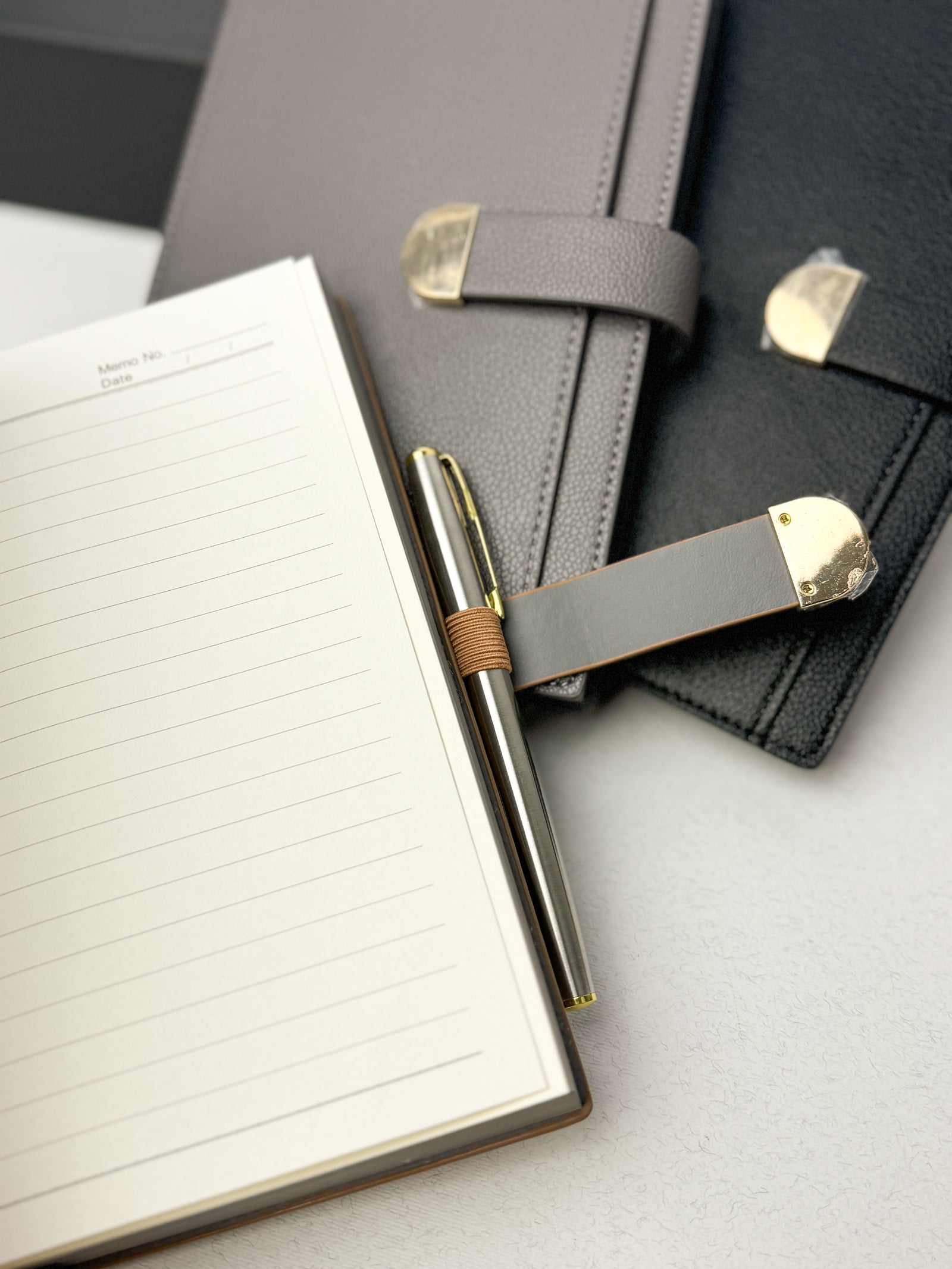 Classy Buckle A5 Notebook with Pen (4 Piece Set)