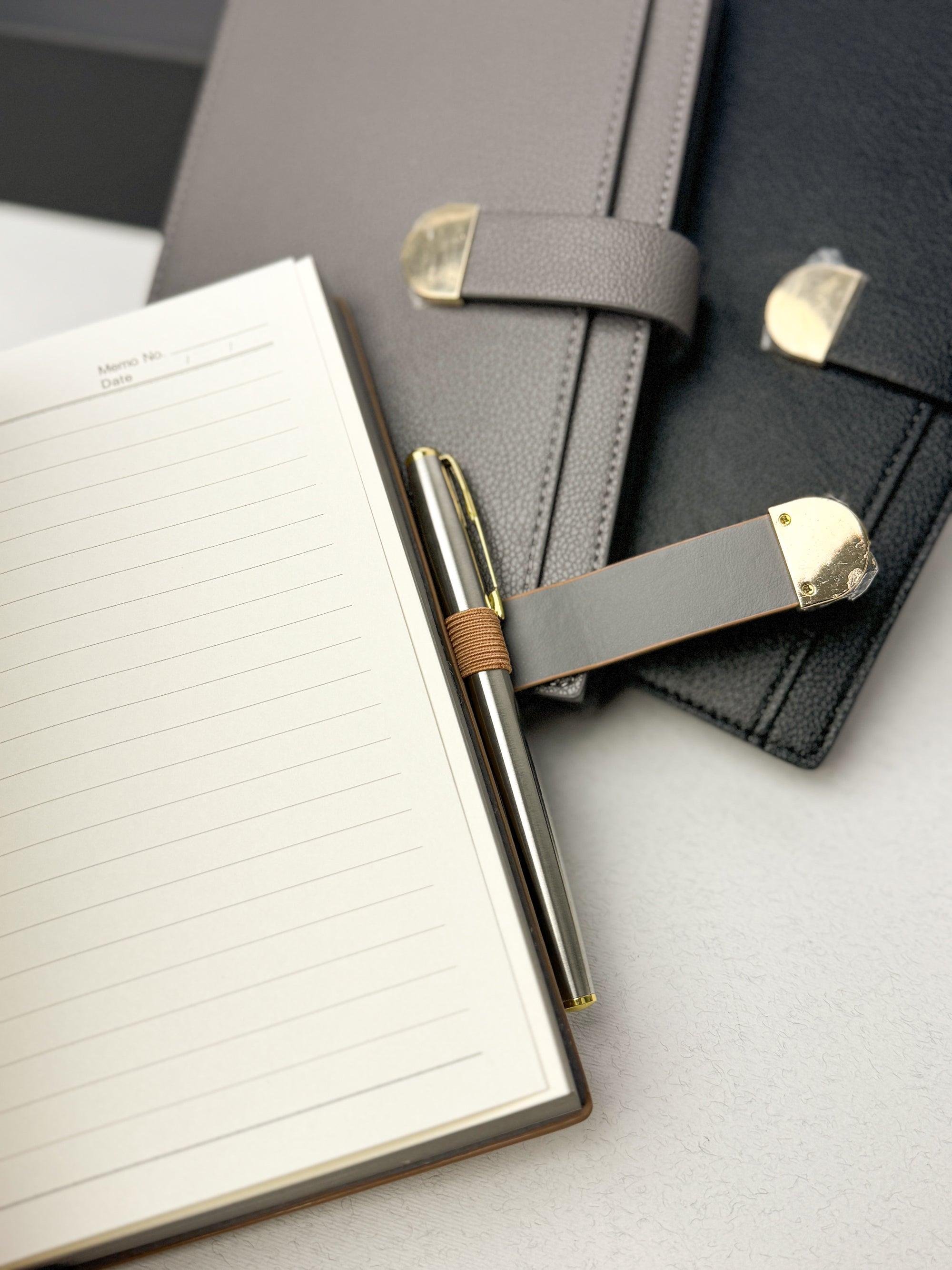 Classy Buckle A5 Notebook with Pen (4 Piece Set)