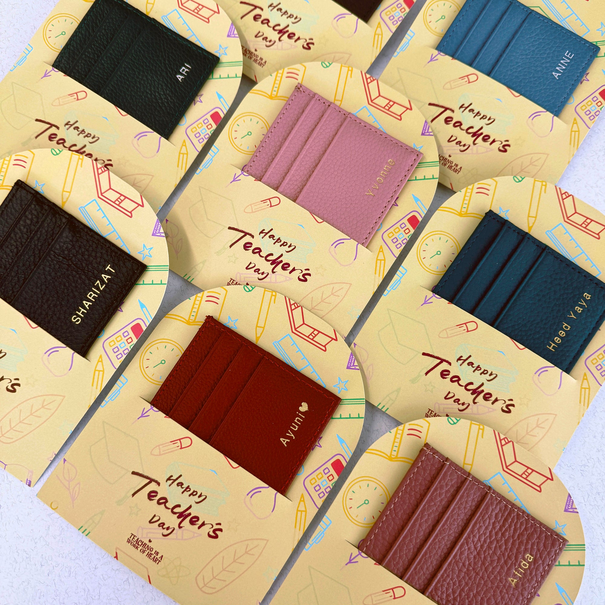 Teacher's Day Card Holder Gift - Sunshine Yellow